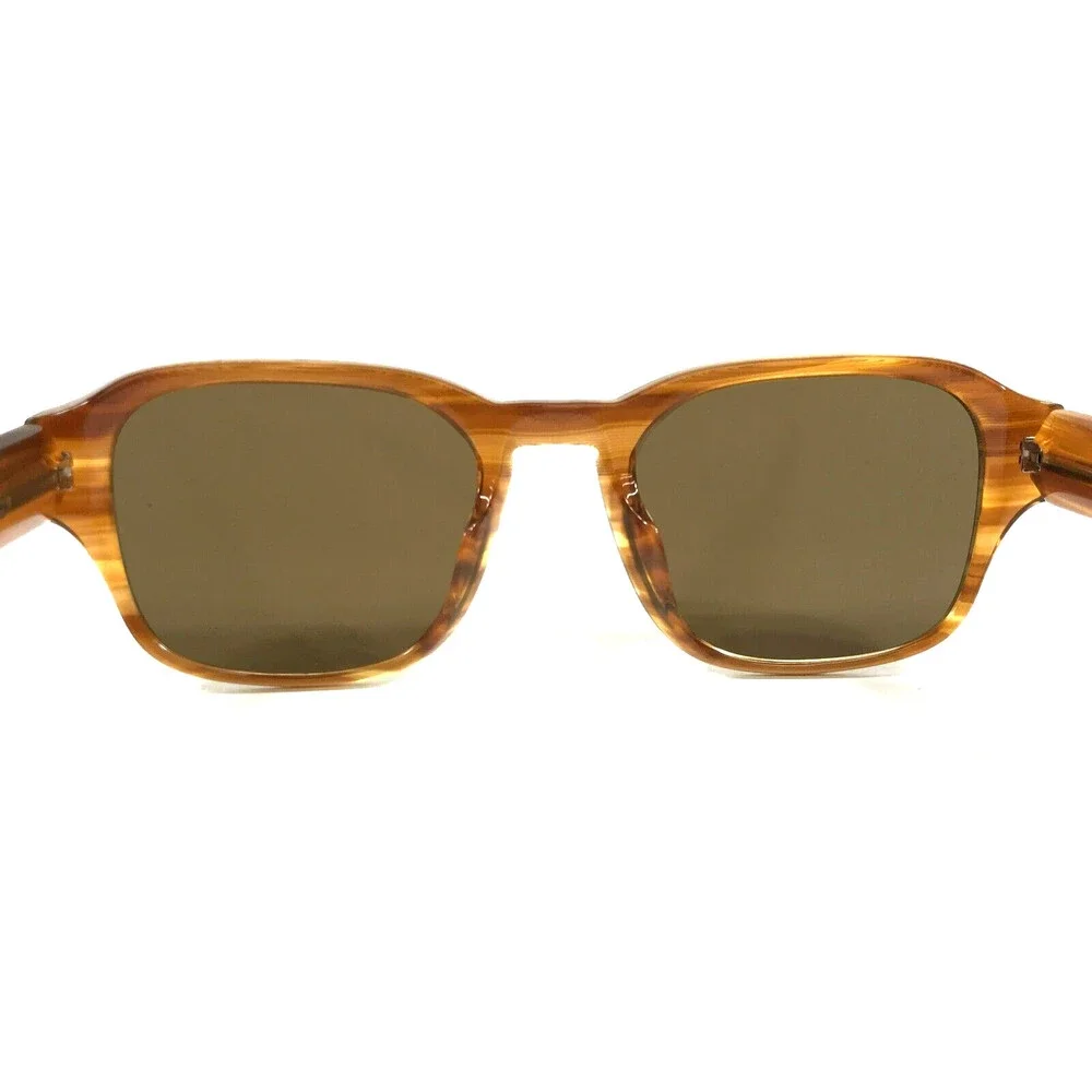 Alain Mikli Sunglasses A05506 003/83 Striped Havana Square with Brown Polarized